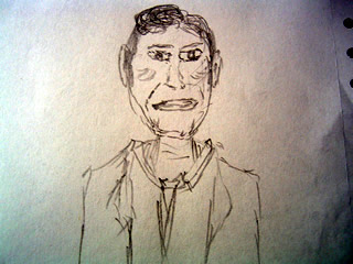 sketch of Craig Kilborn