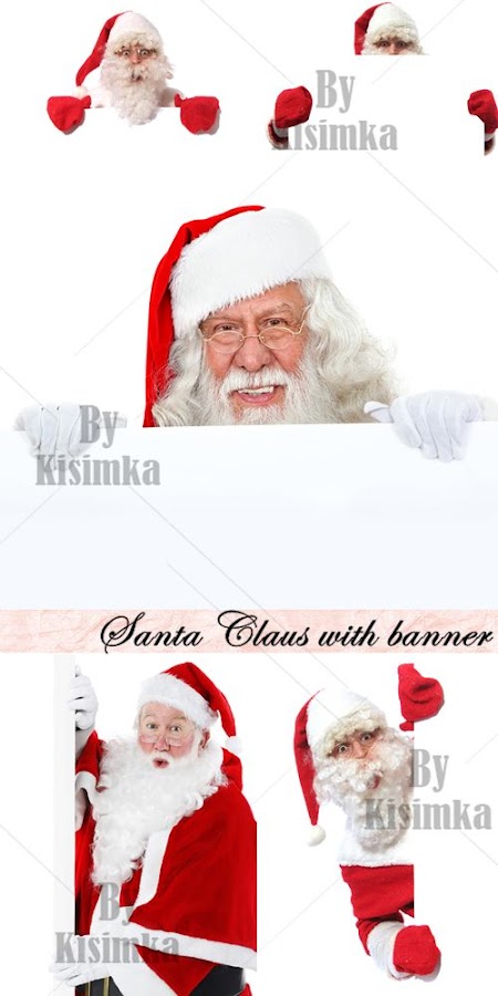 Stock Photo: Santa Claus with banner