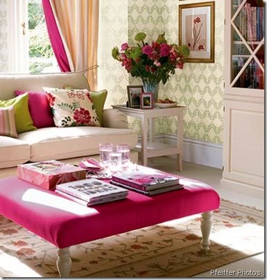 white room pink ottoman pfeiffer photos