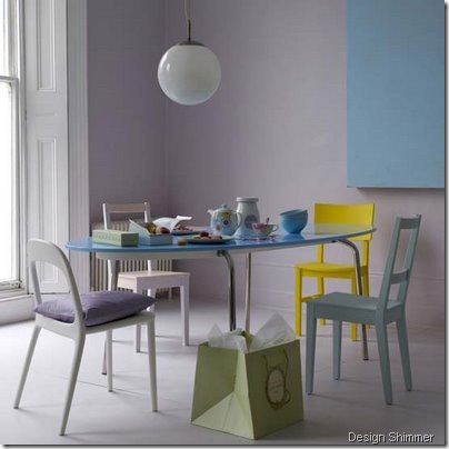 Pastel-dining-room design shimmer