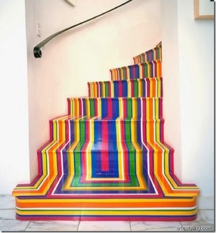 colourful stairs artestyling