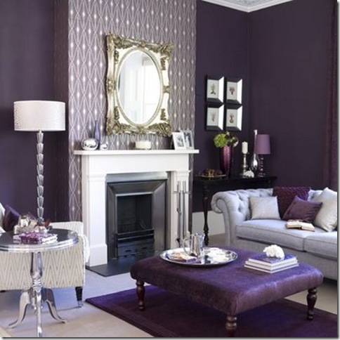ideal home purple living room