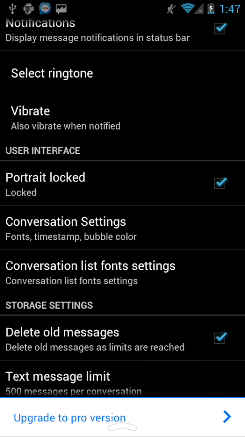 Hi SMS - screenshot