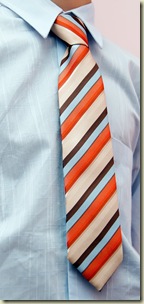 detail of a business man with coloured tie