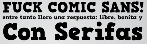 Fuck Comic Sans. Comic Serif, un trabajo de Hannes Von Döhrne