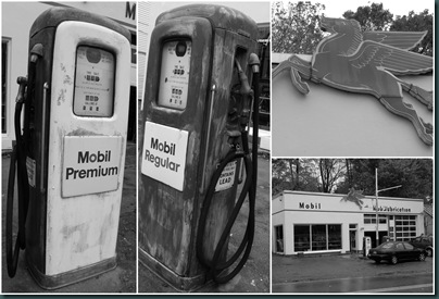 mobil gas collage