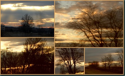 PA sunset collage