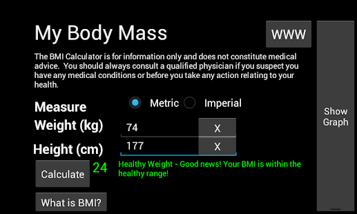 Free Download My Body Mass BMI Calculator APK for PC