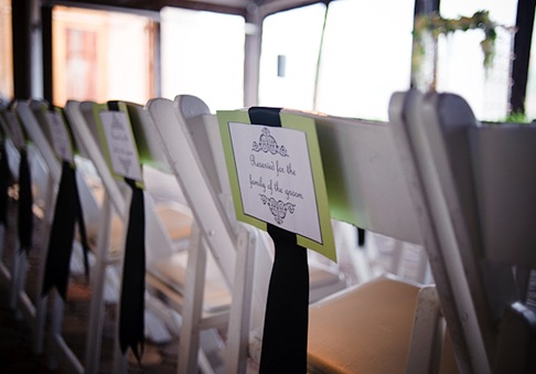 reserved wedding chairs