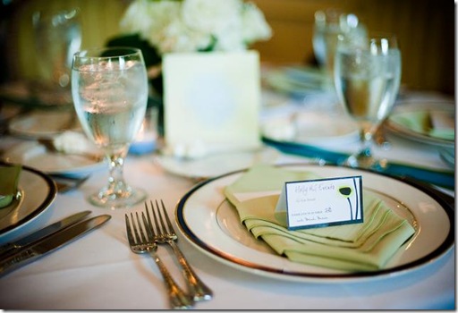 wedding place setting napkin