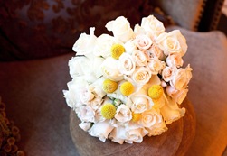 Billy Ball and White Rose Bouquet
