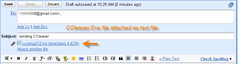  archivo exe adjunto en Gmail como archivo de texto