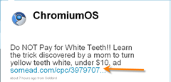 Chromiumos twitter account spam