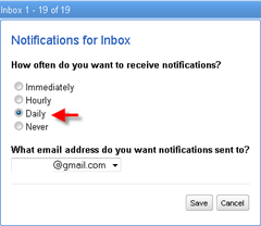 wave notifications for inbox