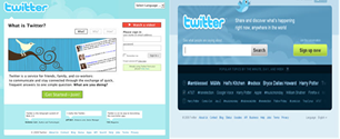 comparision between old and new look of twitter home page