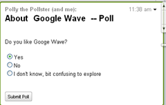 Poll in Google Wave