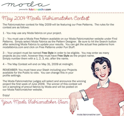 Moda FabricMatcher Contest - May 2009