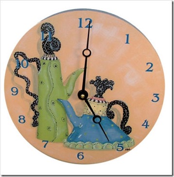 Whimsical Teapots Decorative Wall Clock