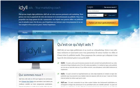 iDyll Ads tutorial web design