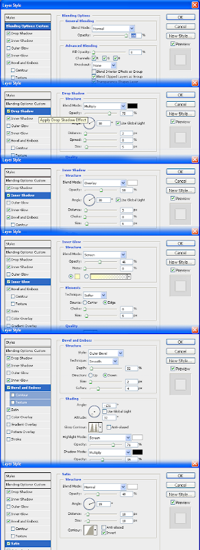 tutorial photoshop - layer style