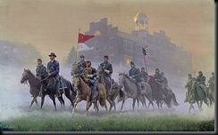 Buford's cavalry arrives at Gettysburg