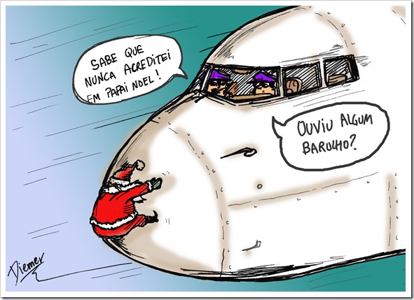 Charge Natal  Avião