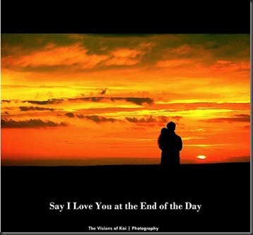 Say I Love You at the End of the Day