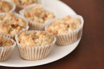 close-up photo of a plate of apple muffins