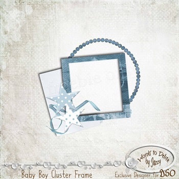 Baby Boy CLuster Frame PREVIEW