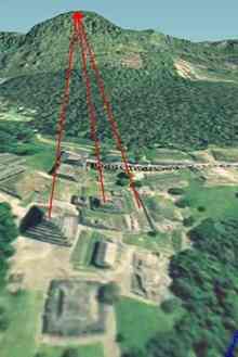 The trace of the urban design of El Tajin, pertaining to the elevation located East of the site [Photo: INAH]