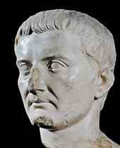 A bust of Emperor Tiberius