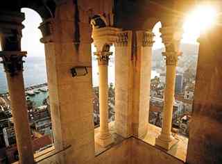 Diocletian's Palace offers a stunning view of the city's harbor