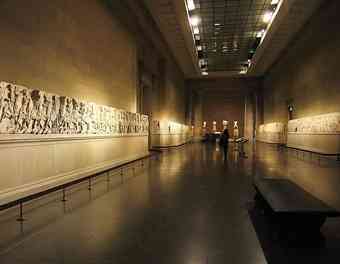 The room containing the Elgin Marbles in the British Museum