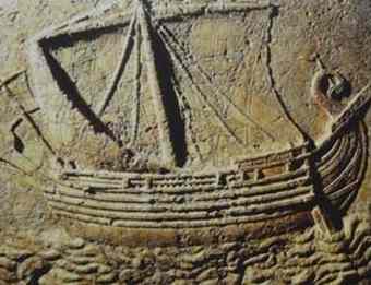 Relief of a Phoenician ship