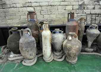 Collection of Roman amphorae