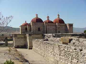 The San Pablo Mitla Church and Mitla "Church Group" Of Ruins.