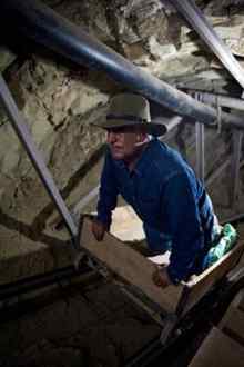 Dr Zahi Hawass inside Seti I's tunnel. After more than 40 years, archaeologists have finally reached the end of the tunnel discovered in the tomb of Seti I.