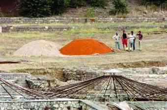 State officials have already launched the process of covering the ancient city of Allianoi with sand before it is flooded with dam water. 