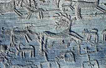 Deers and dogs on Naquane rock 1 (Iron Age)