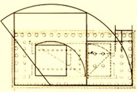 Ground plan of the Parthenon showing Golden Ratios