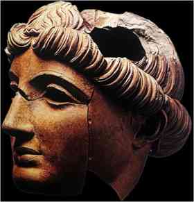 Head of Apollo, terracotta, 1st century, BC. 