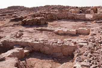 Ruins of the main sanctuary of what Jordanian antiquities officials say is a Moabite temple found by an archaeologist from Adventist-owned La Sierra Univeristy at a dig near Ataruz, about 30 miles south of Amman. The ruins and antiquities found there may confirm aspects of Bible history. 