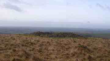 The cairn at Butterdon Hill summit.