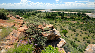 The World Heritage site covers 30,000 hectares and borders Zimbabwe and Bostwana.