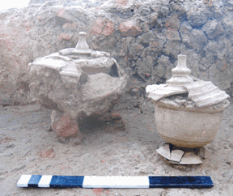 Artifacts dug up at Mound 37.