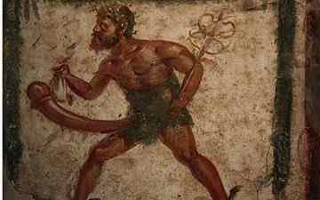  Erotic fresco of Priapus from Pompeii  Photo: ALAMY  