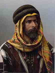 Bedouin Chief of Palmyra, Syria c.1890-1900