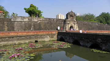 Fort Santiago is a fortress built into the city walls of Santiago, Manila. It is at risk from commercialization and excessive tourism. 