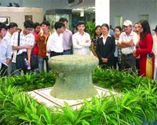 Centrepiece: This Dong Son bronze drum is one of the oldest of its type in the country.