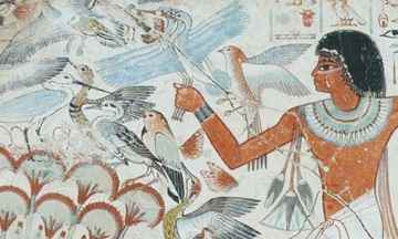 Wall painting on plaster from the Tomb of Nebamun, 1350 BC Photograph: British Museum